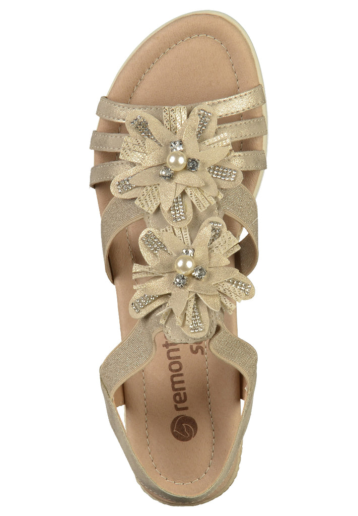 Remonte Sandalen Lederimitat Beige - surf4shoes