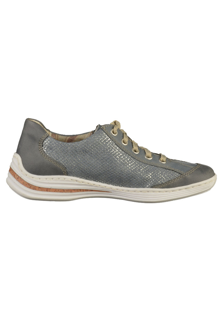 Rieker Sneaker Lederimitat Blau - surf4shoes