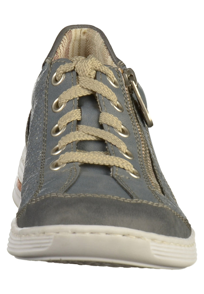 Rieker Sneaker Lederimitat Blau - surf4shoes