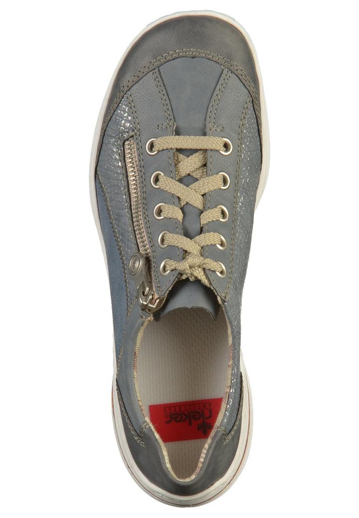 Rieker Sneaker Lederimitat Blau - surf4shoes