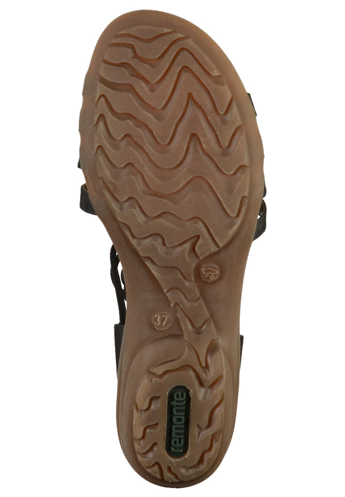 Remonte Sandalen Leder Schwarz - surf4shoes