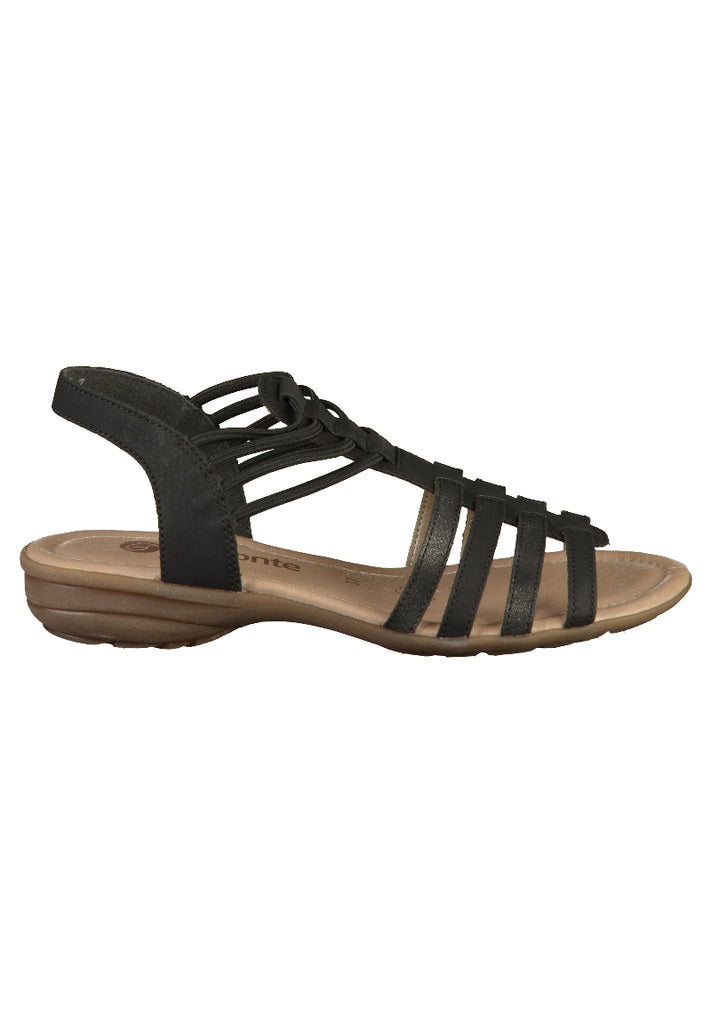 Remonte Sandalen Leder Schwarz - surf4shoes