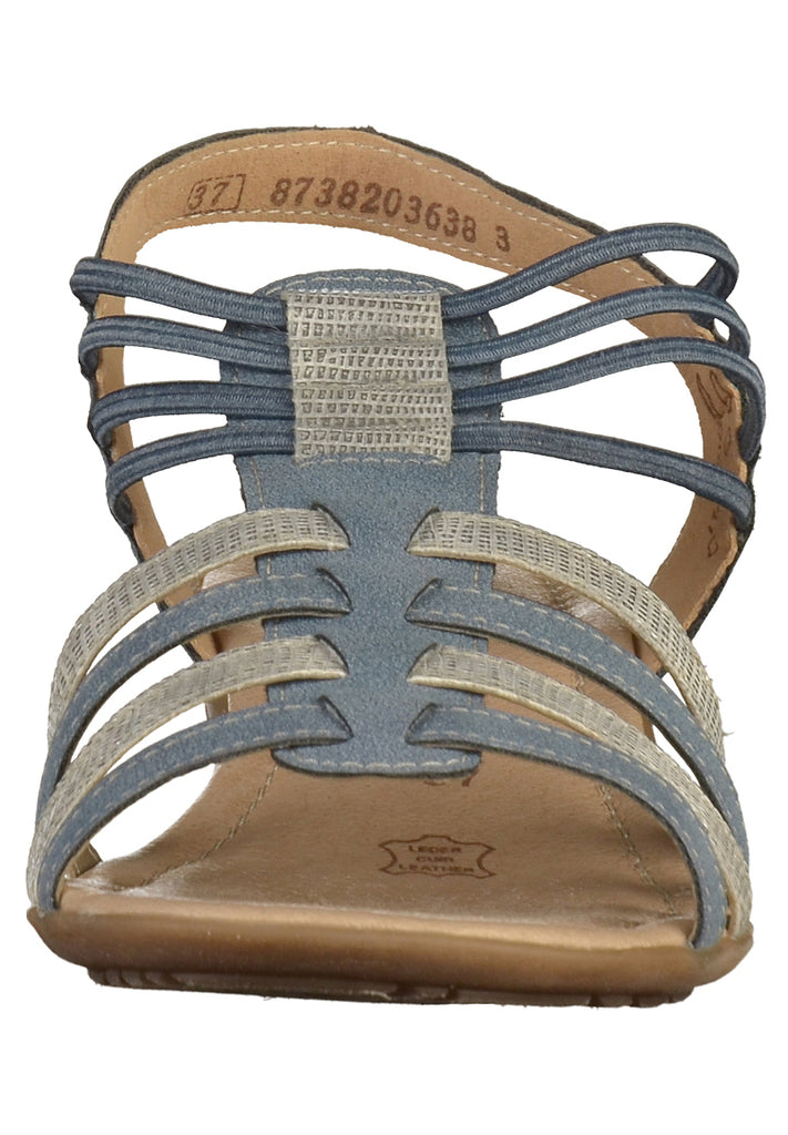 Remonte Sandalen Leder Blau - surf4shoes