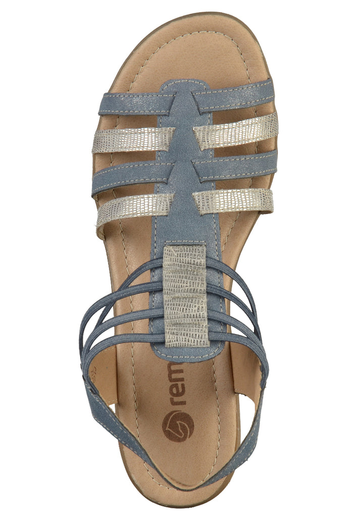 Remonte Sandalen Leder Blau - surf4shoes