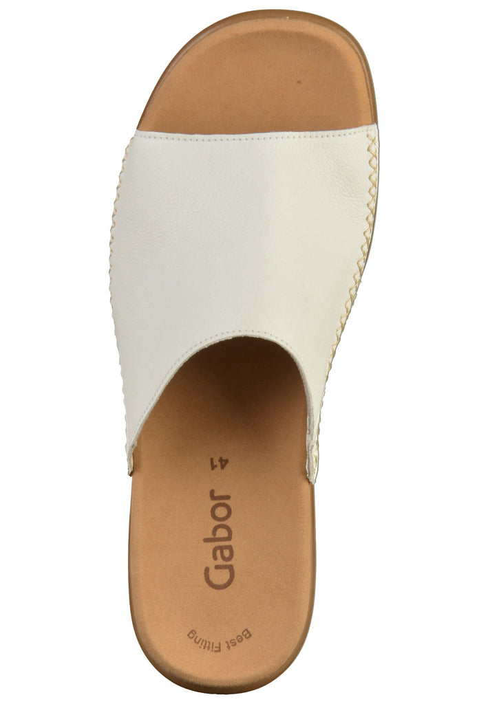Gabor Pantoletten Nappaleder Weiß - surf4shoes