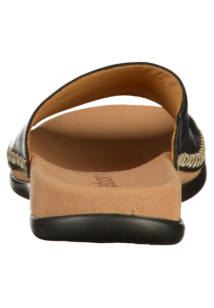 Gabor Pantoletten Nappaleder Schwarz - surf4shoes