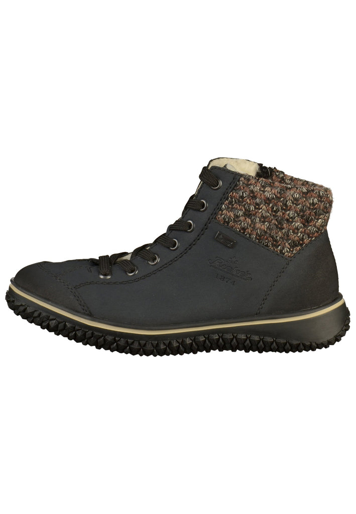 Rieker Stiefelette Lederimitat Blau - surf4shoes