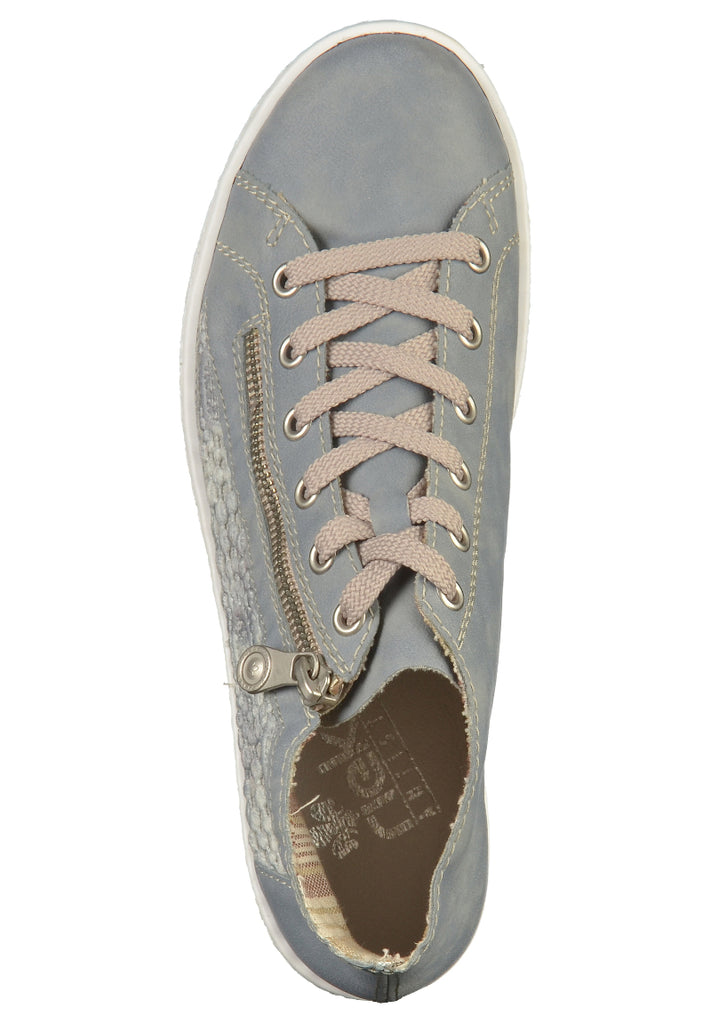 Rieker Sneaker Lederimitat Hellblau - surf4shoes