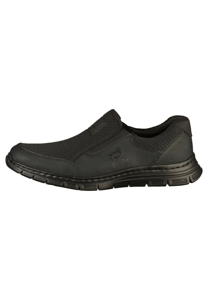 Rieker Slipper Lederimitat Schwarz - surf4shoes