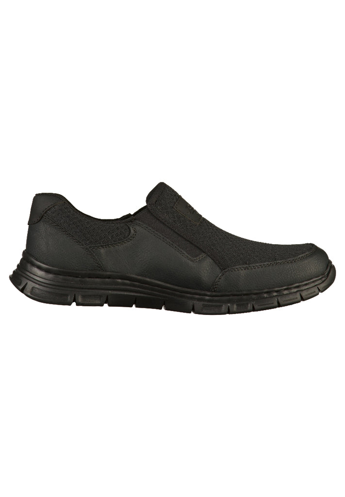 Rieker Slipper Lederimitat Schwarz - surf4shoes