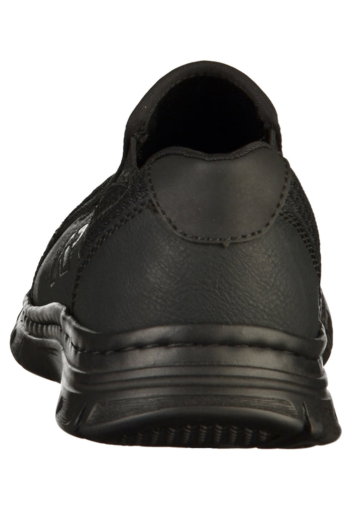 Rieker Slipper Lederimitat Schwarz - surf4shoes