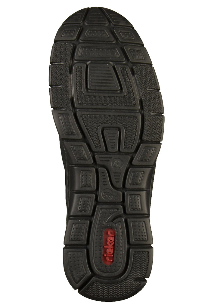 Rieker Slipper Lederimitat Schwarz - surf4shoes