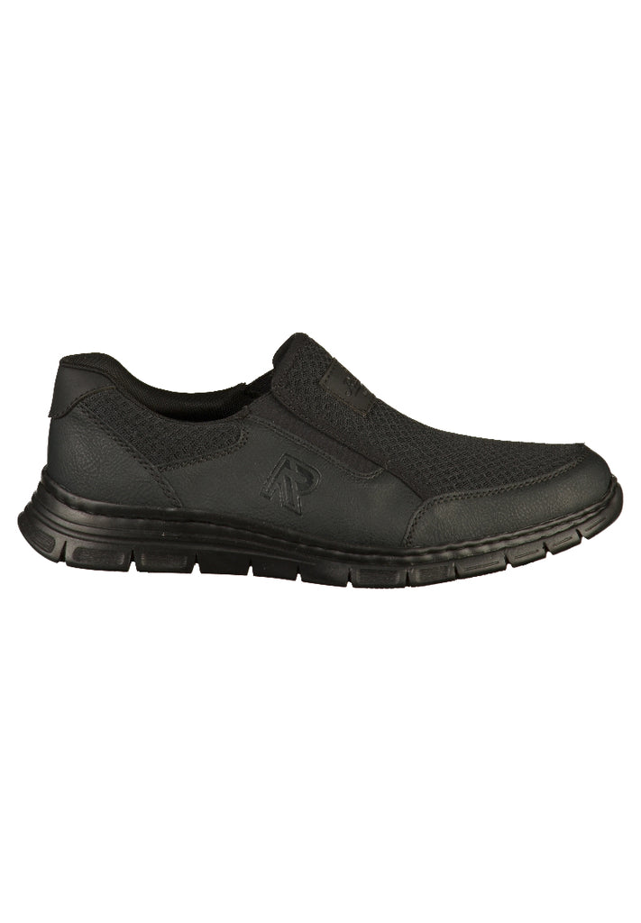 Rieker Slipper Lederimitat Schwarz - surf4shoes