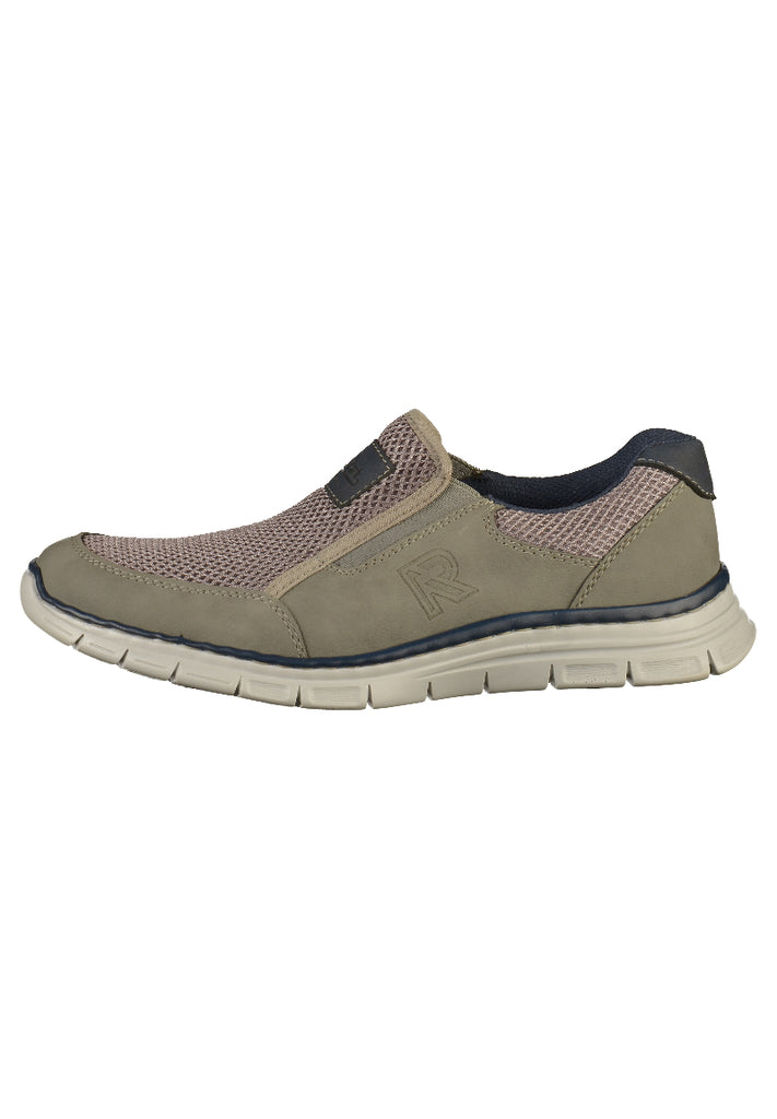 Rieker Slipper Lederimitat Grau - surf4shoes