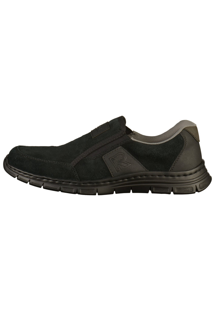 Rieker Slipper Leder Schwarz - surf4shoes