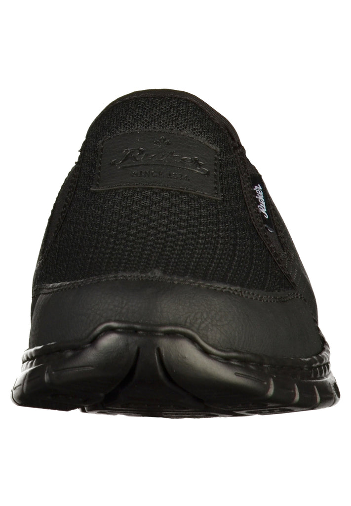Rieker Pantoletten Lederimitat Schwarz - surf4shoes