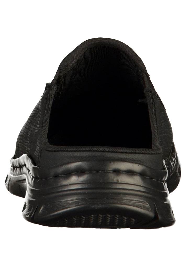Rieker Pantoletten Lederimitat Schwarz - surf4shoes
