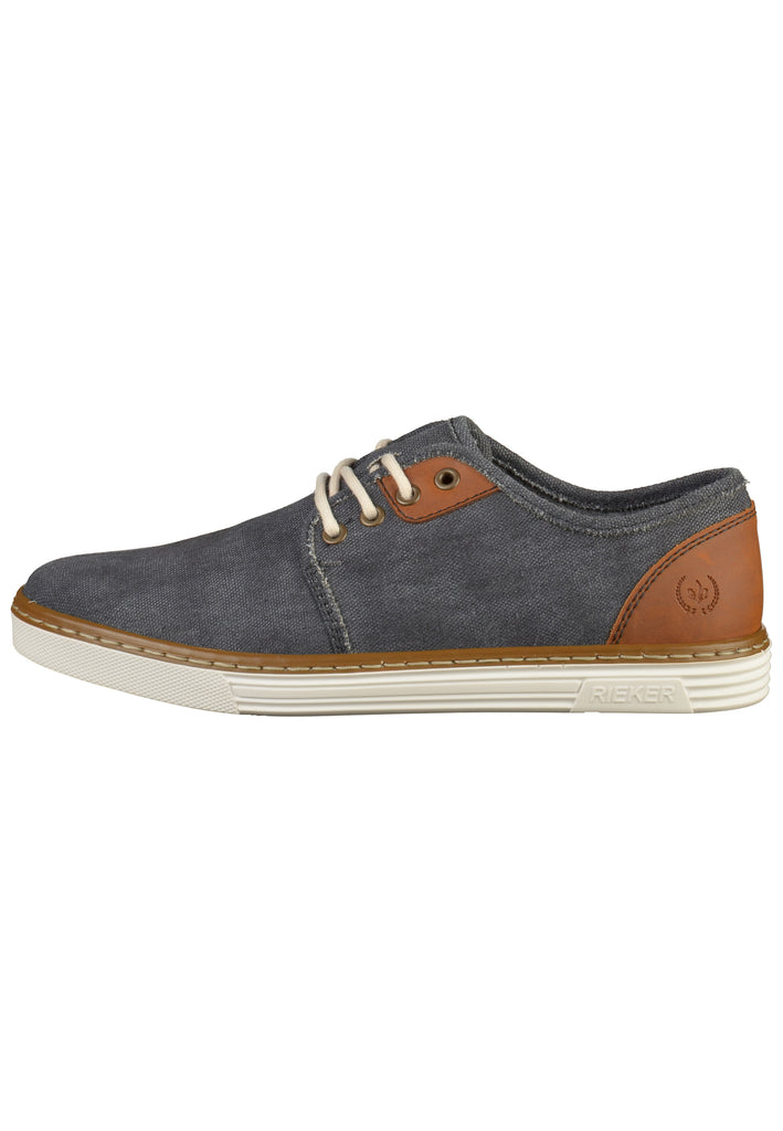 Rieker Halbschuhe Leder/Textil Blau - surf4shoes