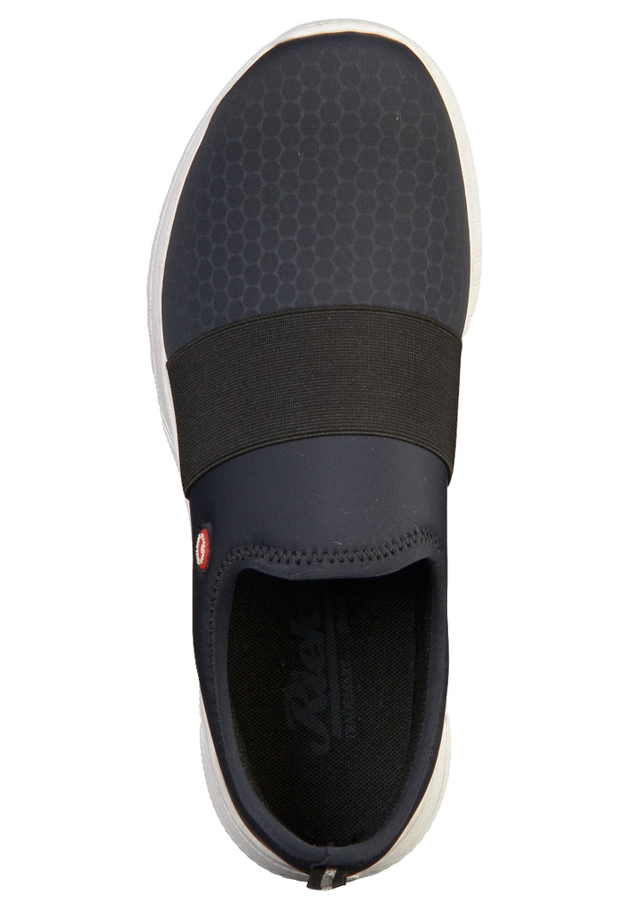 Rieker Slipper Textil Blau - surf4shoes