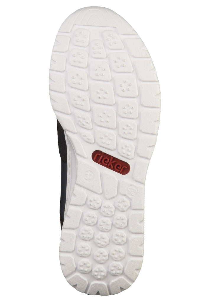 Rieker Slipper Textil Blau - surf4shoes