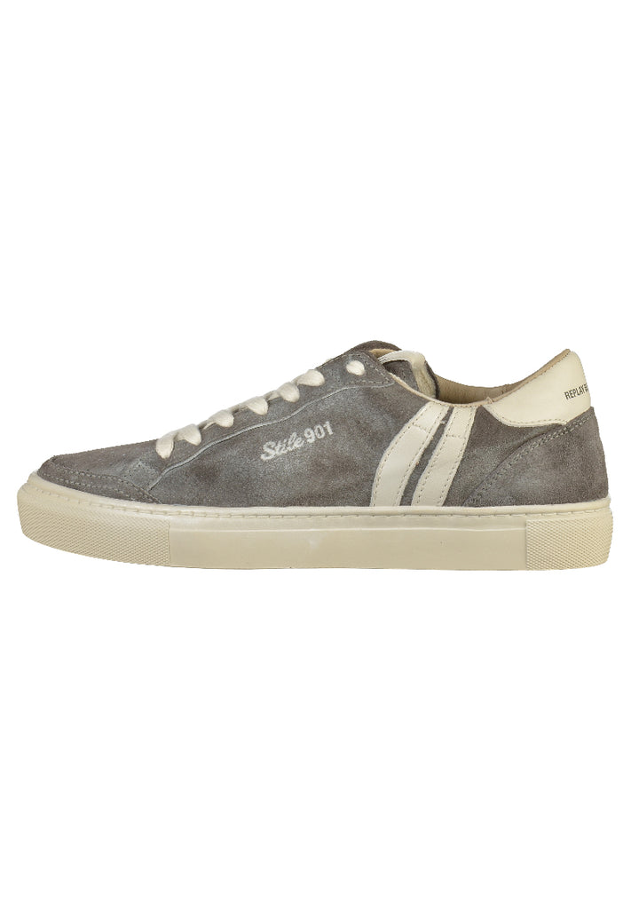 Replay Sneaker Leder Grau - surf4shoes