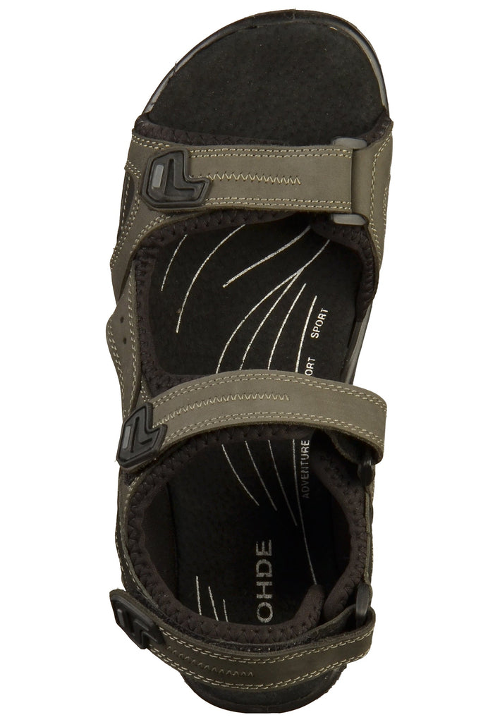 Rohde Sandalen Leder Anthrazit - surf4shoes