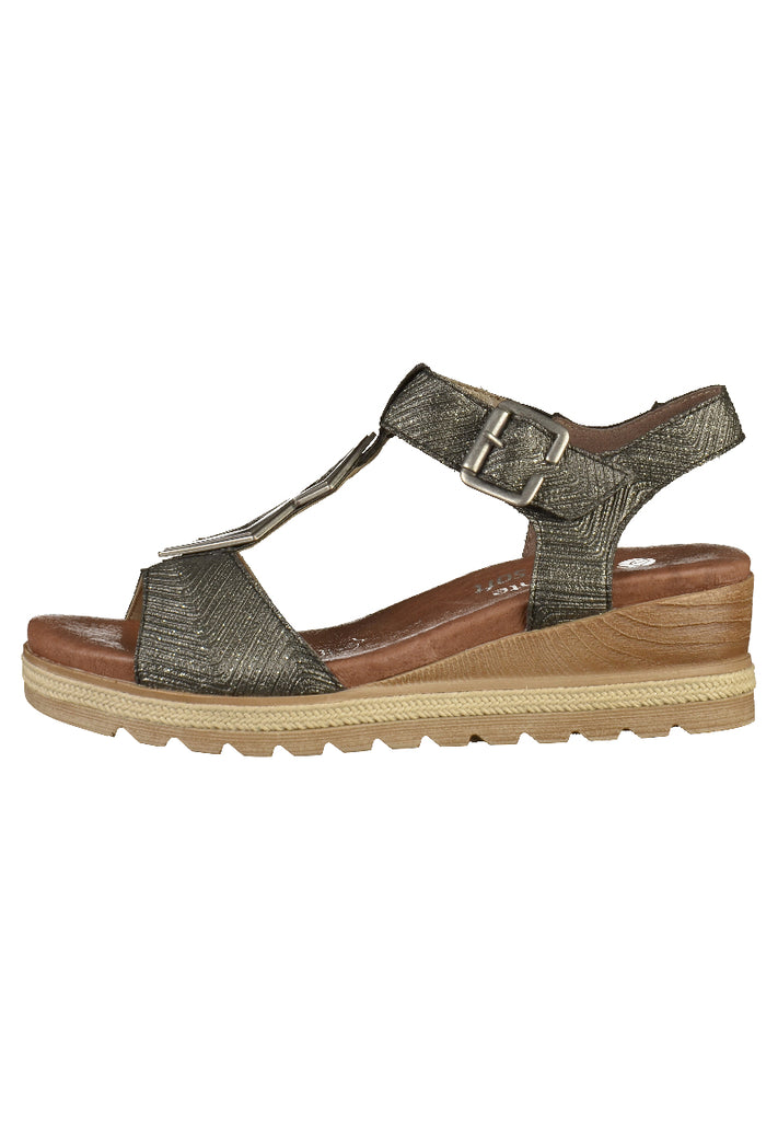 Remonte Sandalen Lederimitat Schwarz - surf4shoes