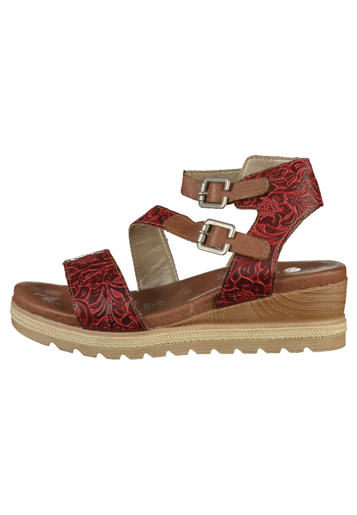 Remonte Sandalen Leder Rot - surf4shoes