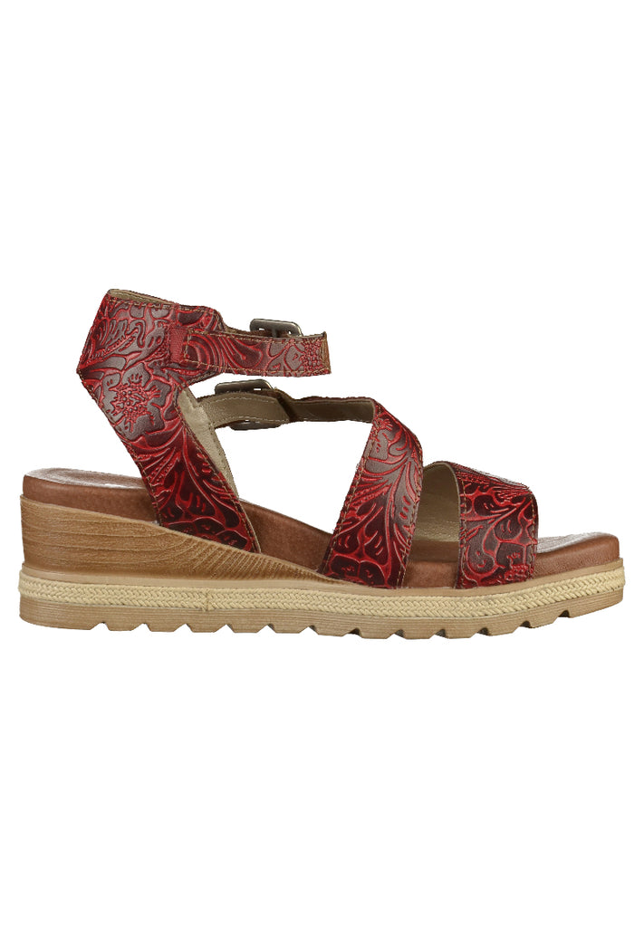 Remonte Sandalen Leder Rot - surf4shoes