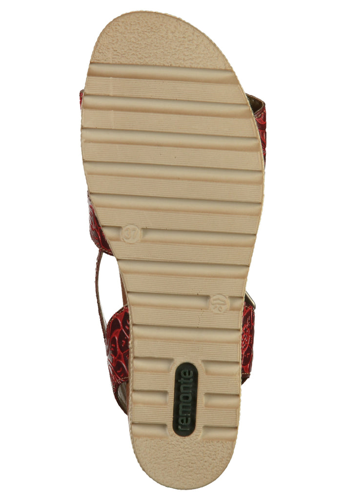 Remonte Sandalen Leder Rot - surf4shoes