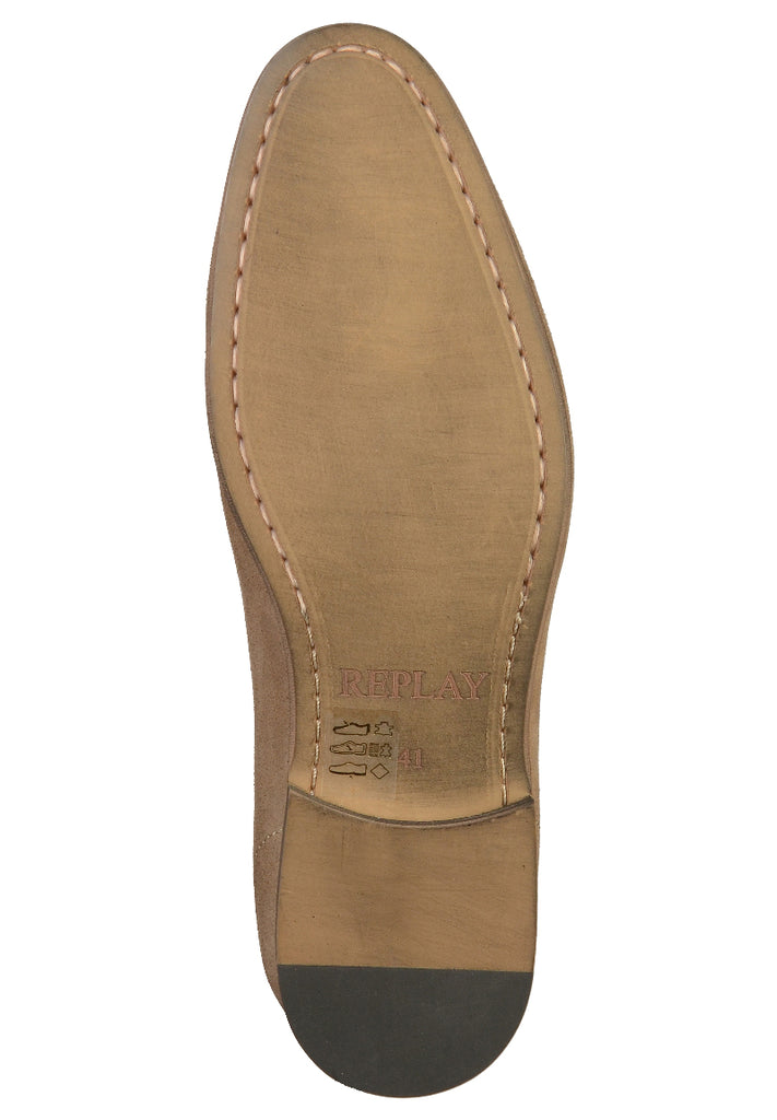 Replay Halbschuhe Leder Beige - surf4shoes