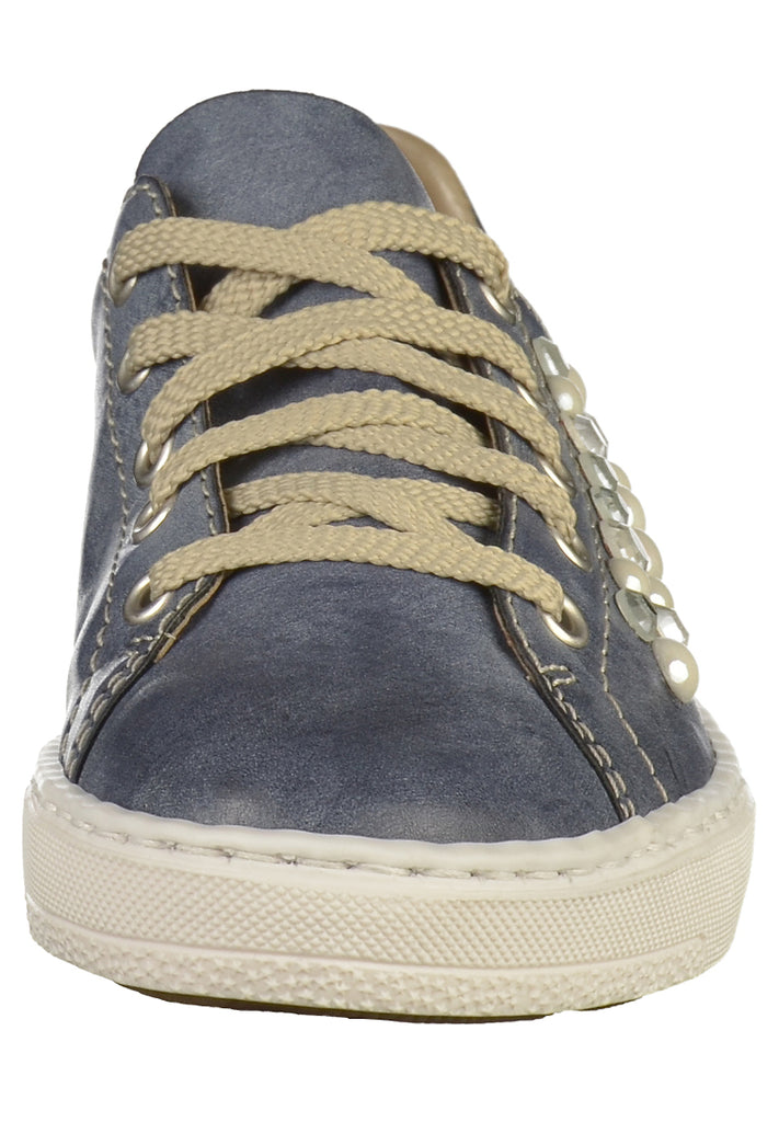 Rieker Sneaker Lederimitat Blau - surf4shoes