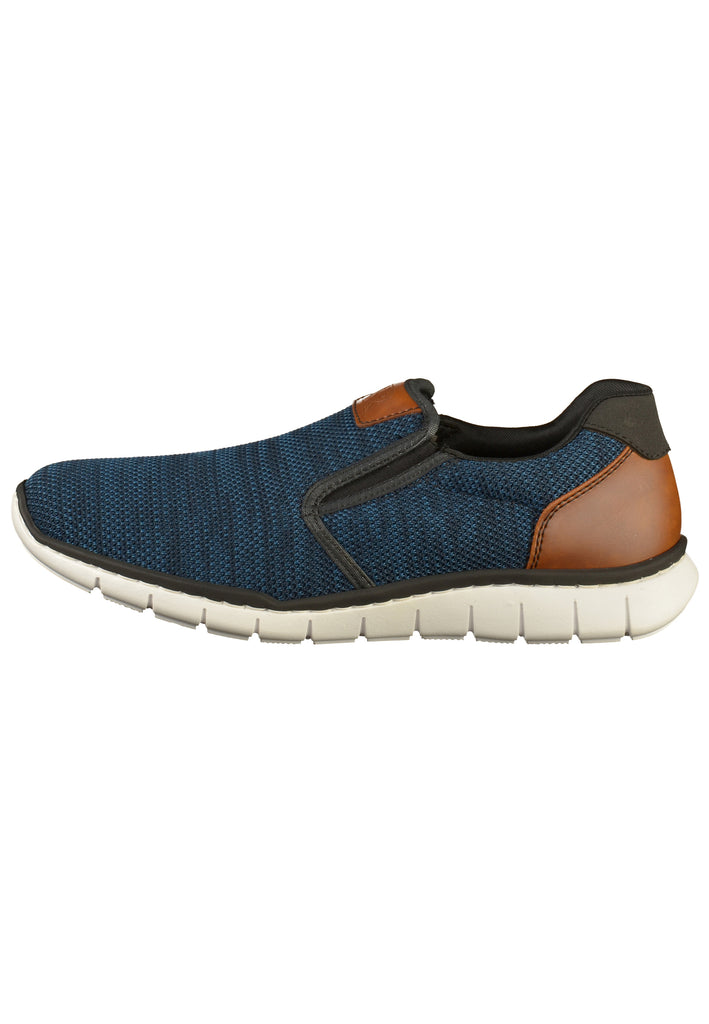 Rieker Slipper Textil Blau - surf4shoes