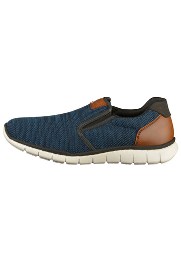 Rieker Slipper Textil Blau - surf4shoes