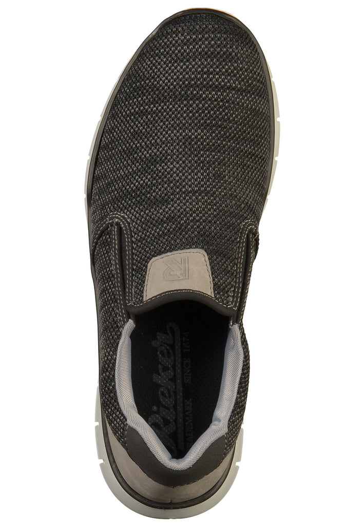 Rieker Slipper Textil Schwarz - surf4shoes