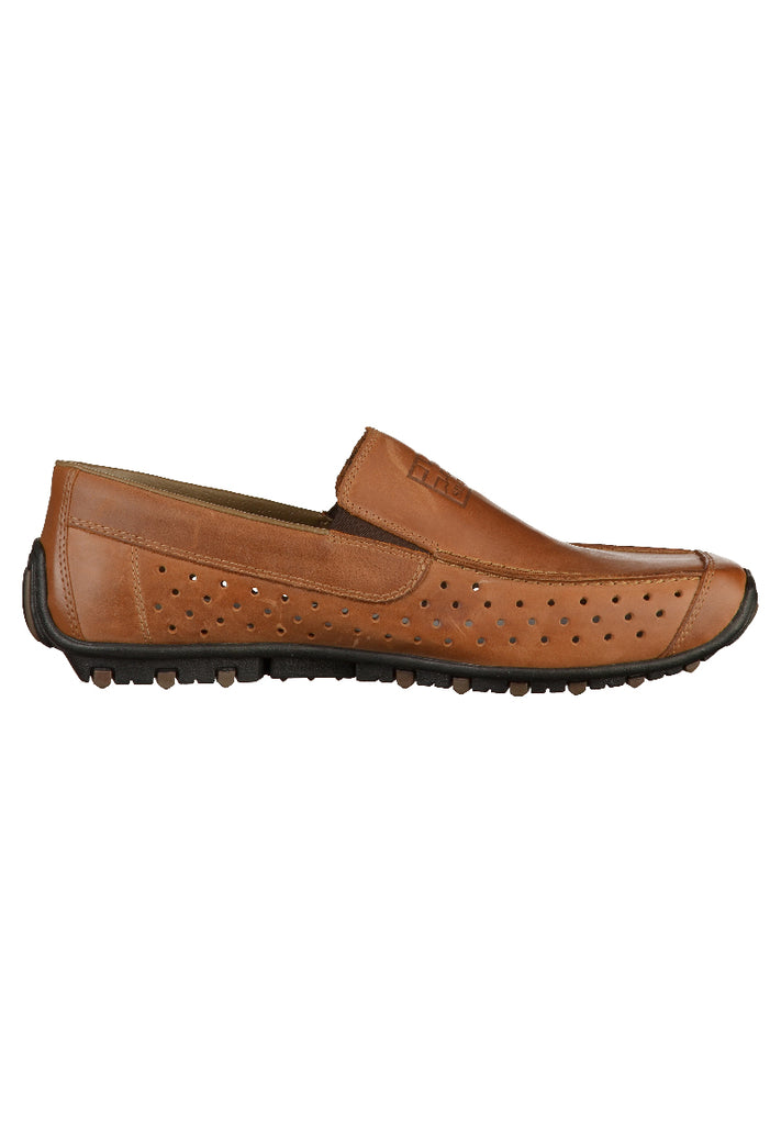 Rieker Slipper Glattleder Braun - surf4shoes