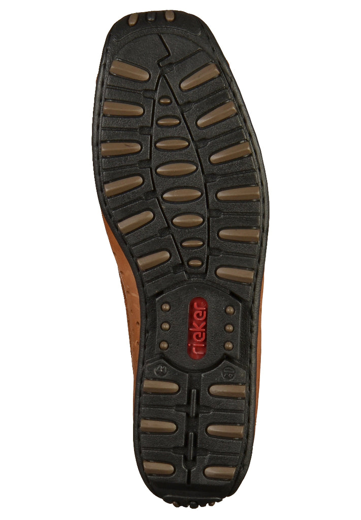 Rieker Slipper Glattleder Braun - surf4shoes