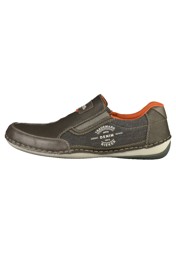 Rieker Slipper Lederimitat Grau - surf4shoes