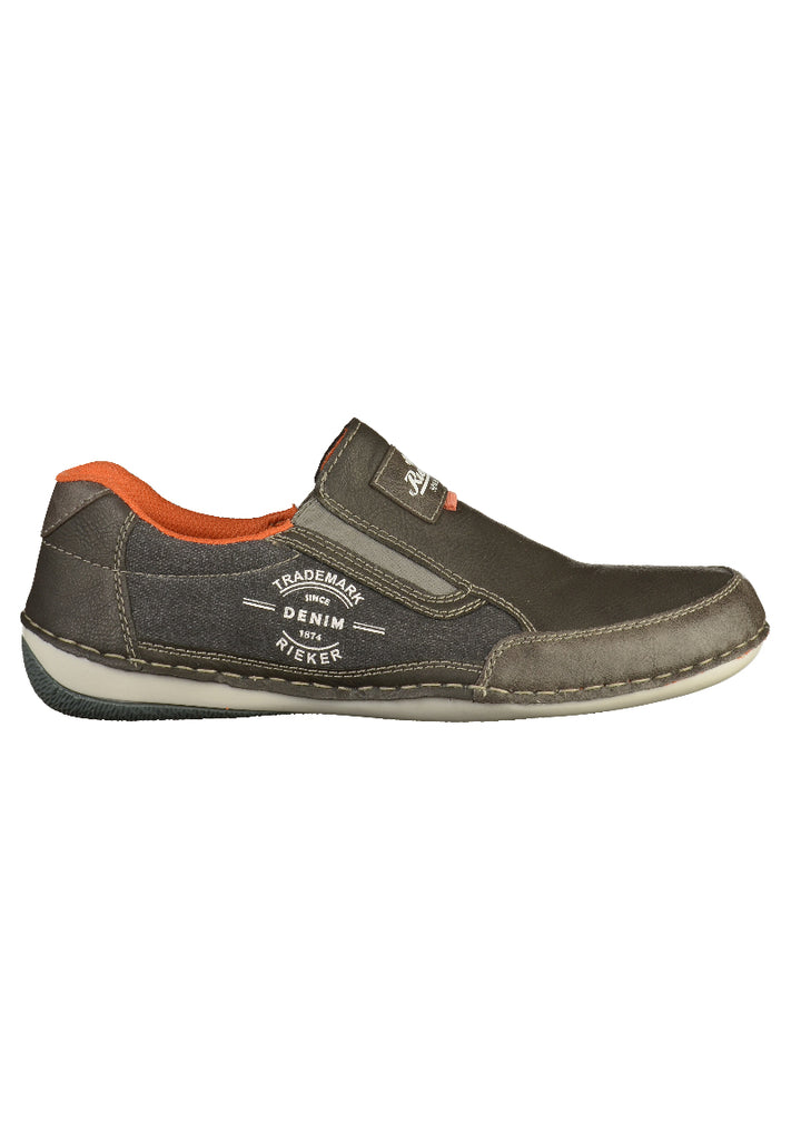 Rieker Slipper Lederimitat Grau - surf4shoes