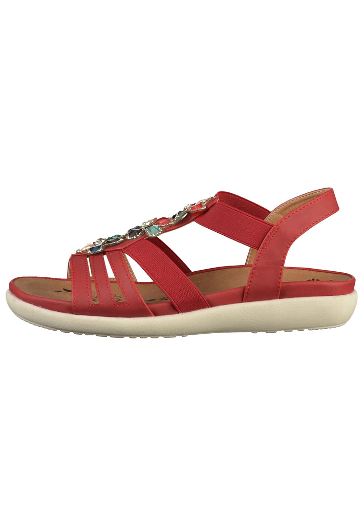 Rieker Sandalen Lederimitat Rot - surf4shoes