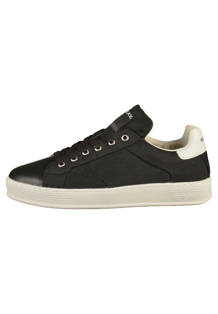Replay Sneaker Leder/Mesh Schwarz/Weiß - surf4shoes
