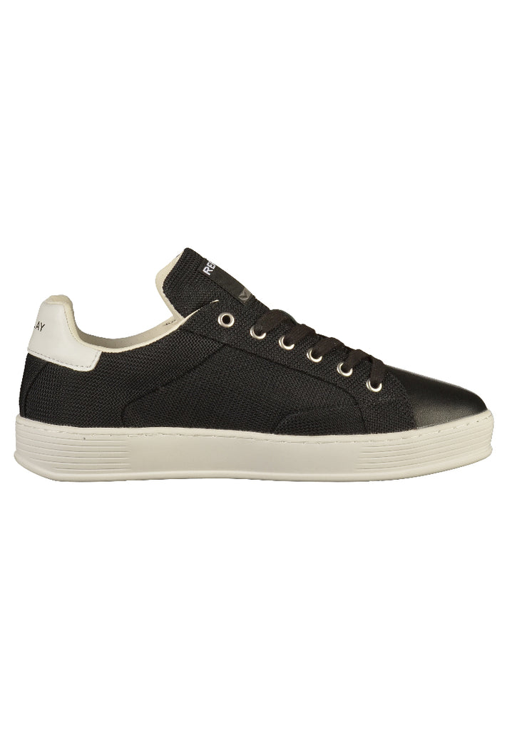 Replay Sneaker Leder/Mesh Schwarz/Weiß - surf4shoes