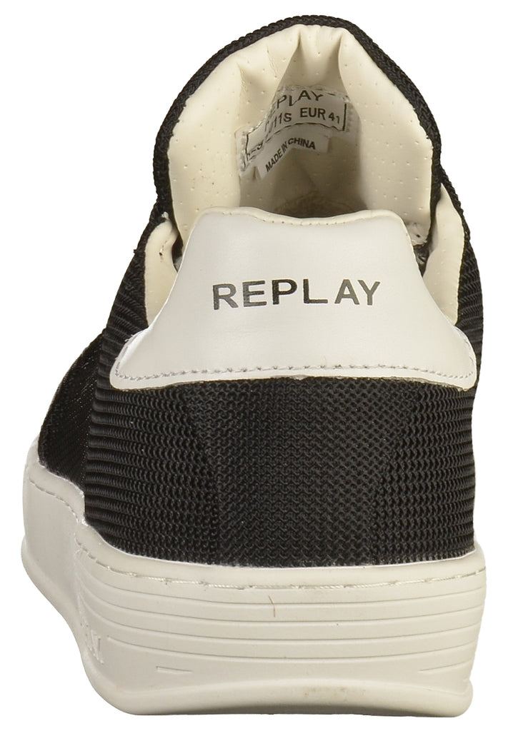 Replay Sneaker Leder/Mesh Schwarz/Weiß - surf4shoes