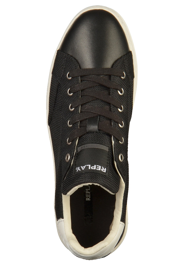 Replay Sneaker Leder/Mesh Schwarz/Weiß - surf4shoes