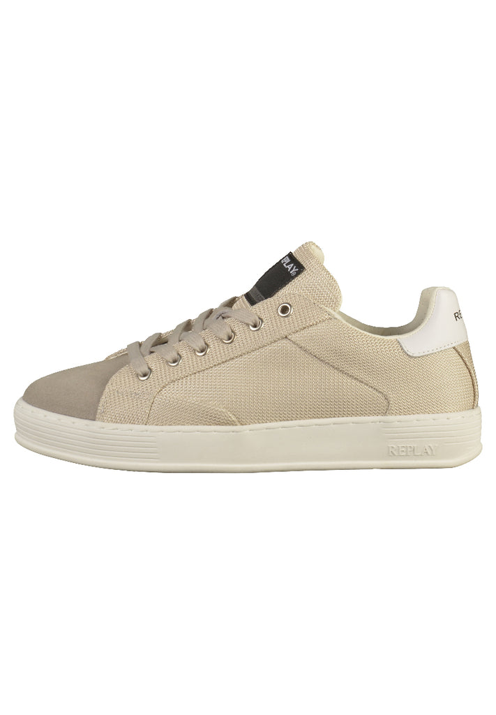 Replay Sneaker Leder/Mesh Taupe - surf4shoes