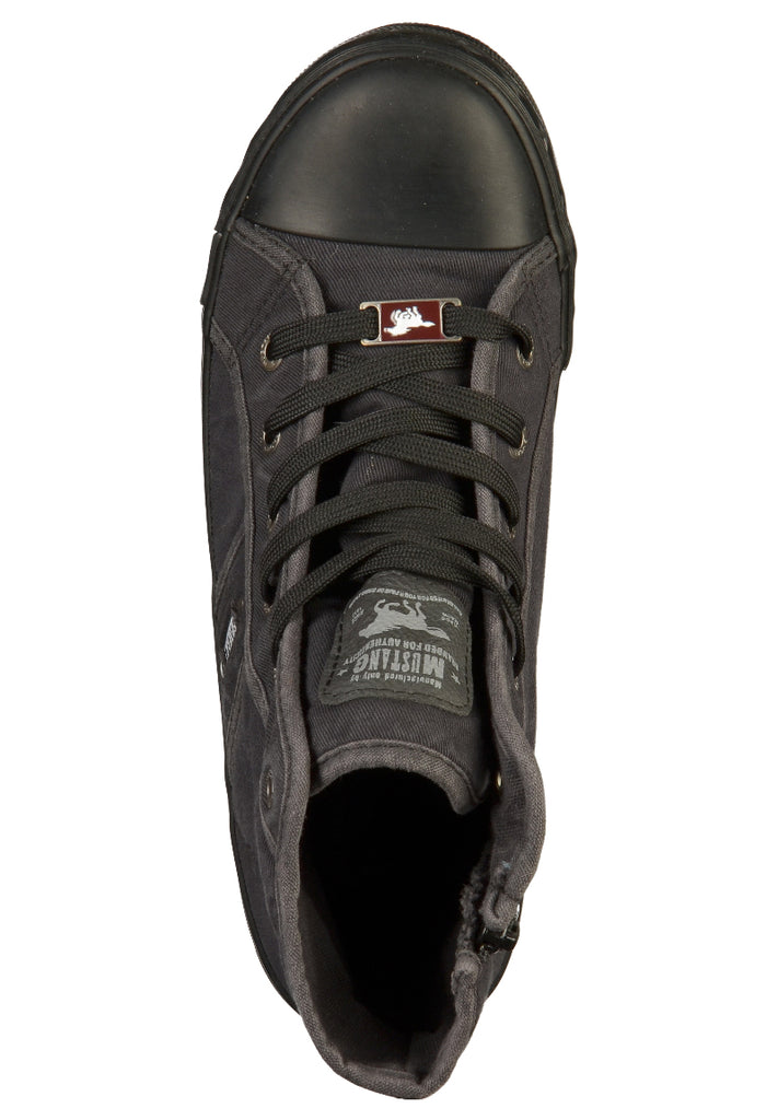 Mustang Sneaker Canvas Graphit - surf4shoes