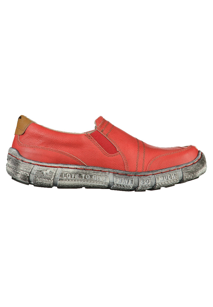 Mustang Halbschuhe Lederimitat Rot - surf4shoes