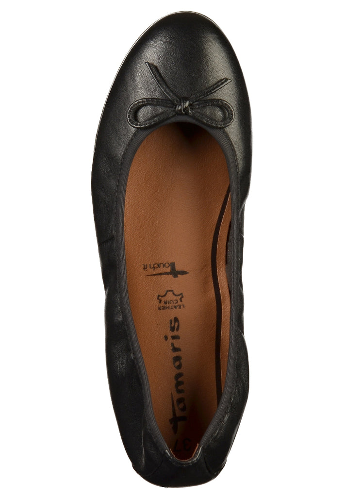 Tamaris Ballerinas Leder Schwarz - surf4shoes