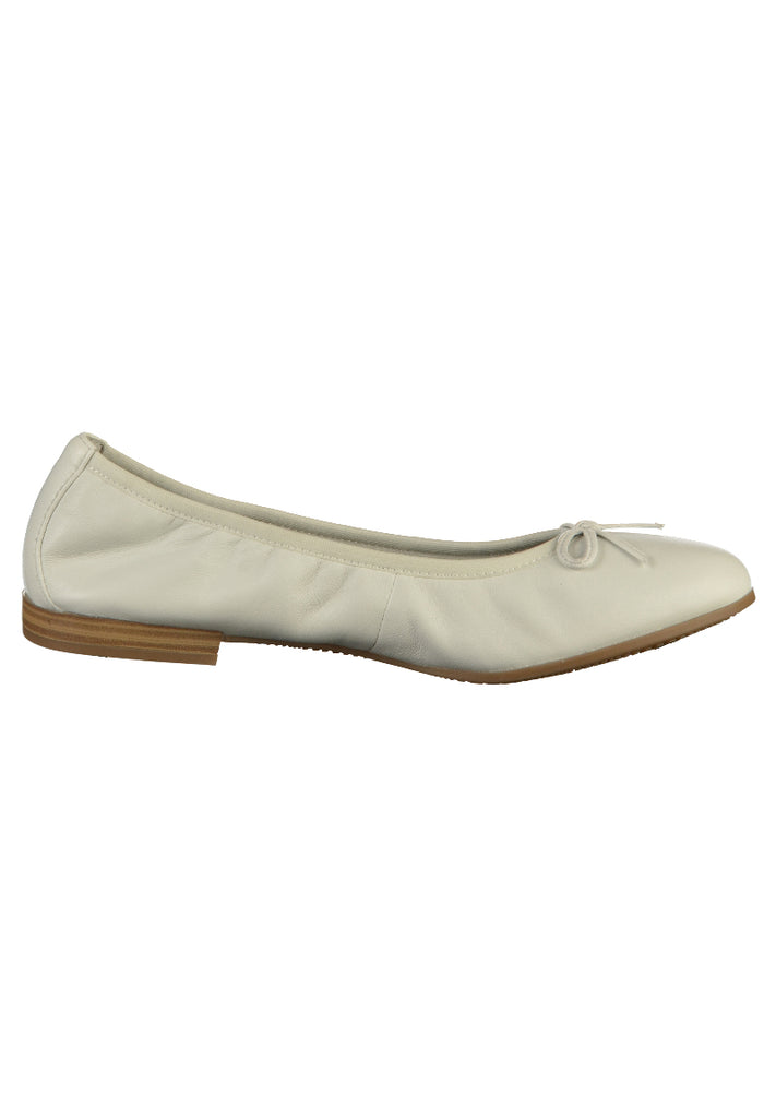 Tamaris Ballerinas Leder Weiß - surf4shoes