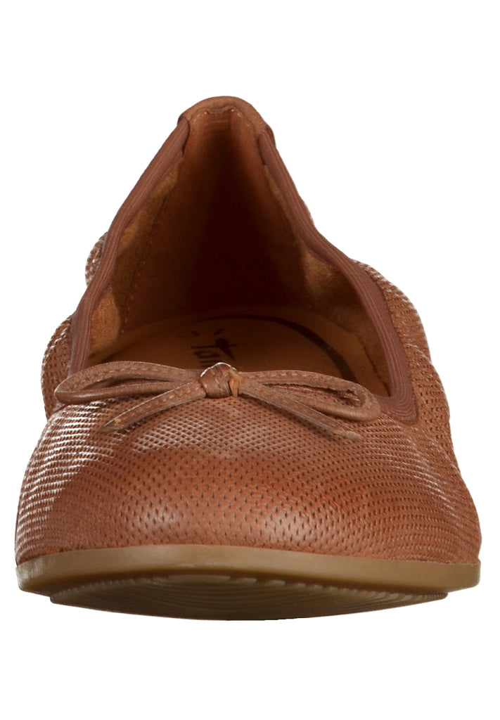 Tamaris Ballerinas Leder Cognac - surf4shoes